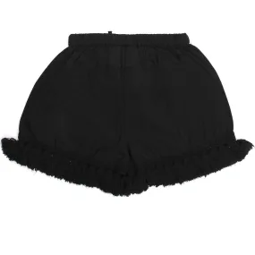 Shorts Neri Cotone Girl Bambina