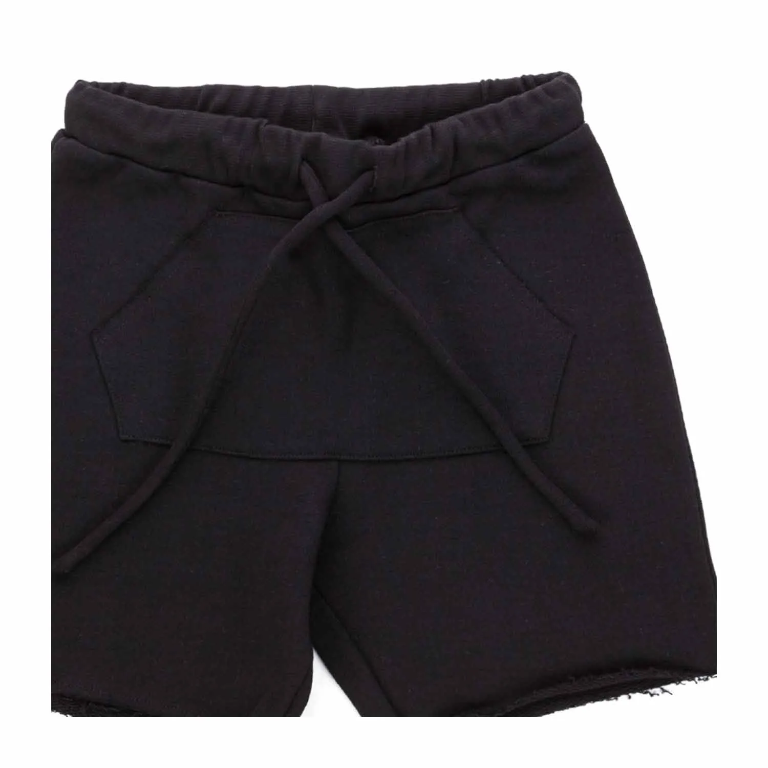 Shorts Neri In Felpa Bambina