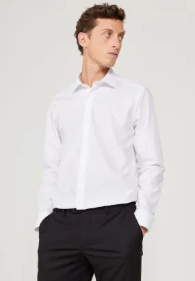 SLIM FIT LONG-SLEEVED CVC SHIRT - Camicia elegante