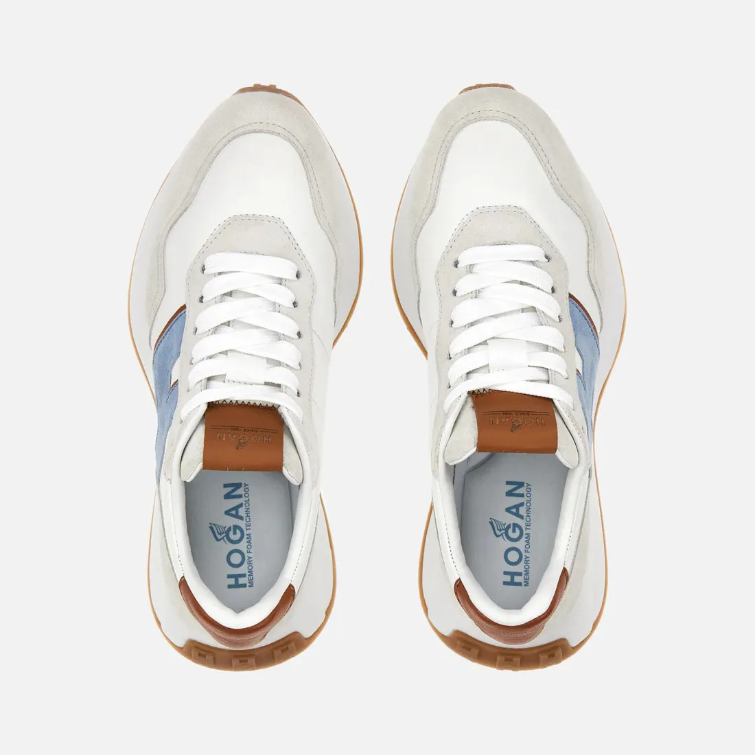 Sneaker da donna Hogan H641 bianca e azzurra