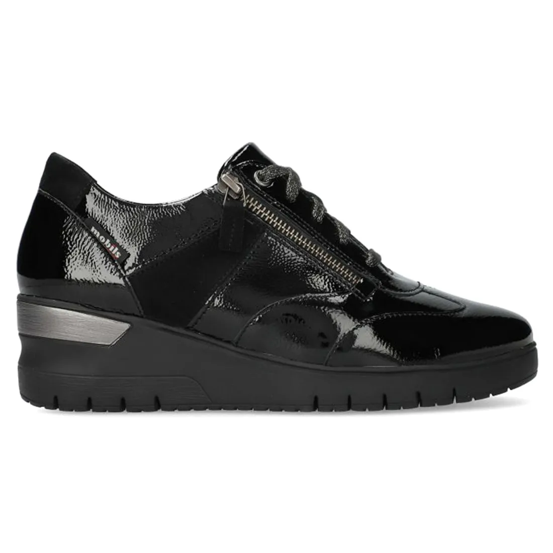 Sneakers da donna Kiliana Mephisto in pelle nera con zip