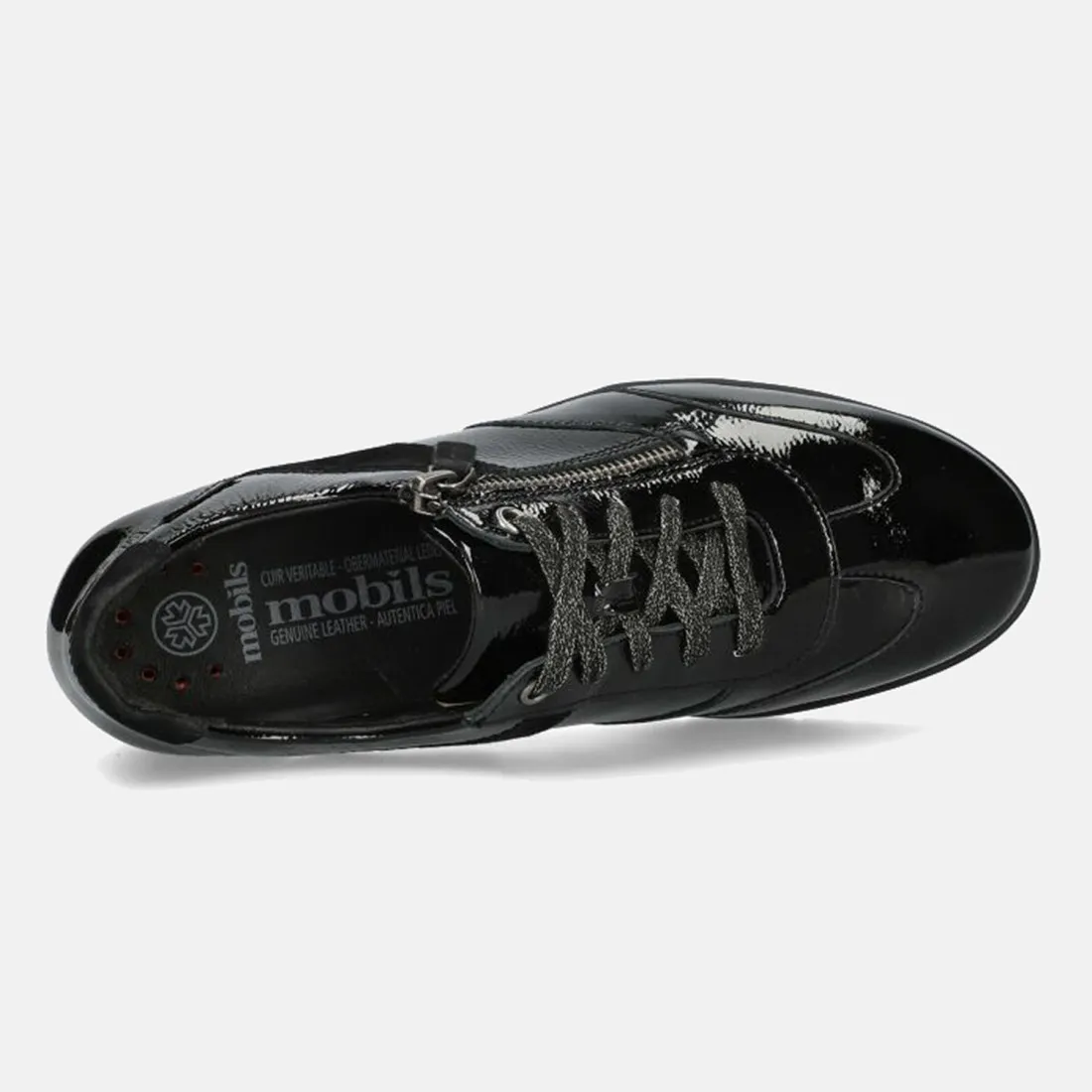 Sneakers da donna Kiliana Mephisto in pelle nera con zip