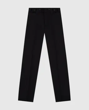 Stefano Ricci Pantaloni neri in lana per bambini Y2T9500000W609