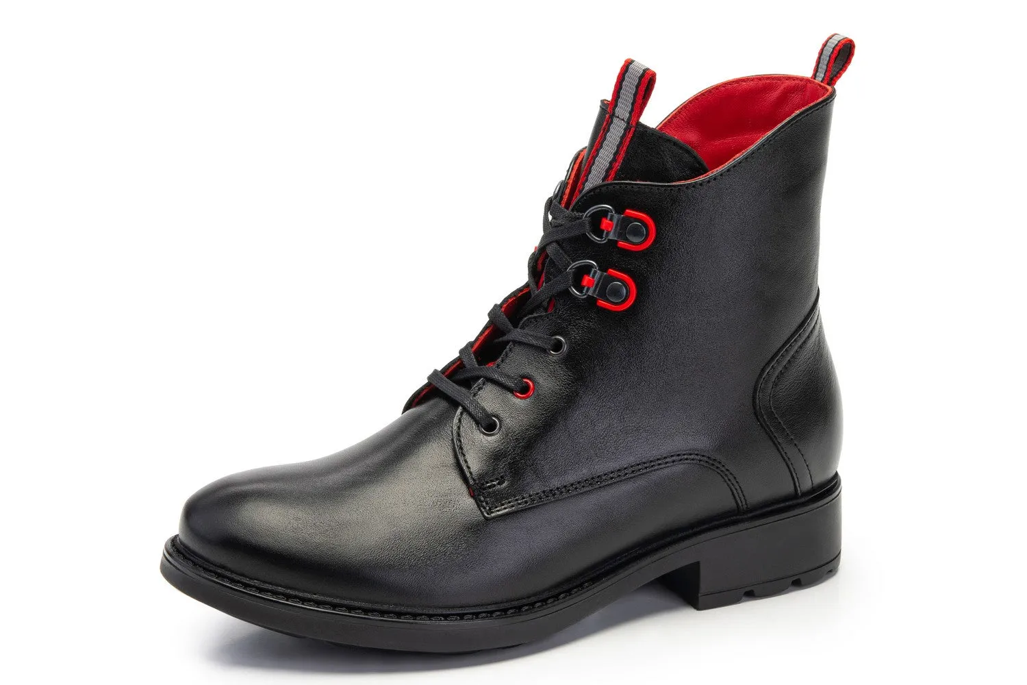 Stivaletto Stringato Donna colore Nero