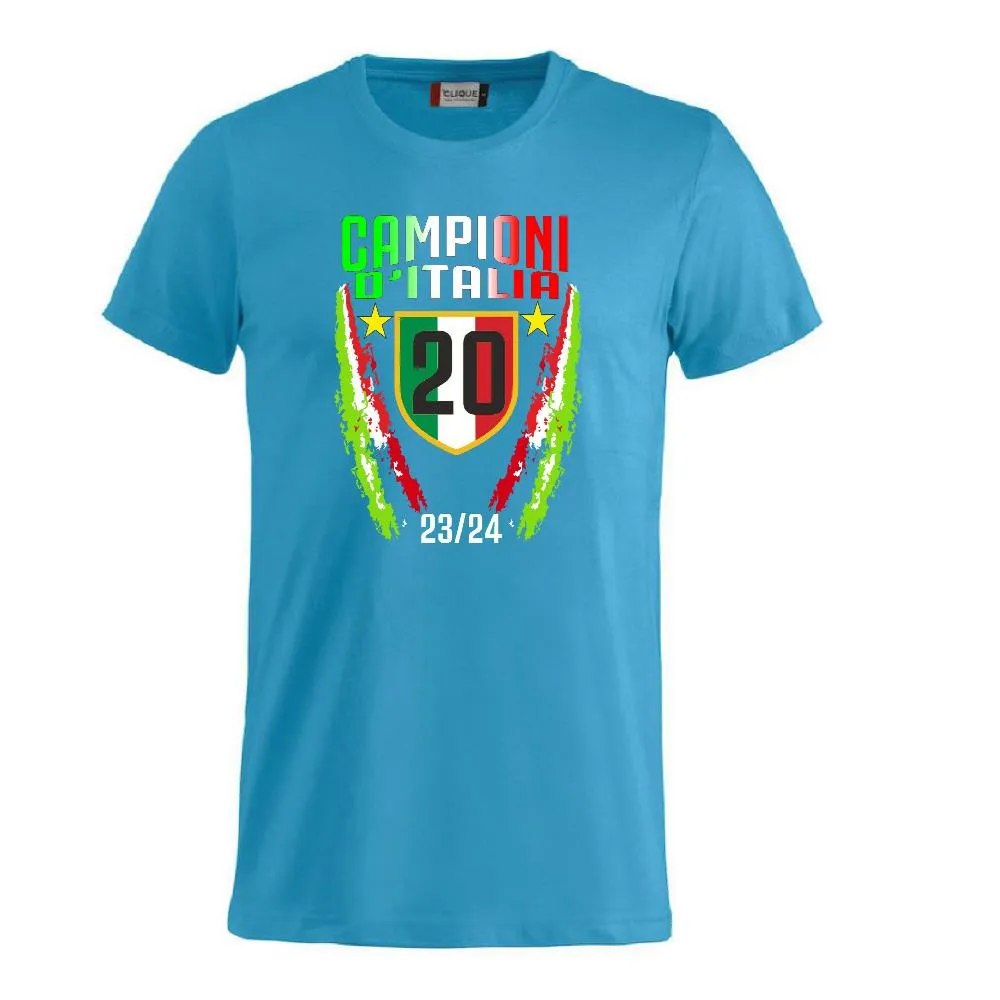 T-shirt Commemorativa Scudetto Inter Maglietta Campioni D'Italia 2024 20 Scudetti PS 27431-A040