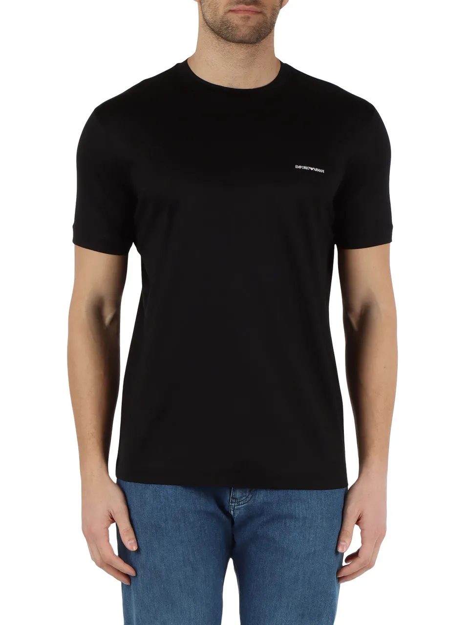 T-shirt ESSENTIAL cotone e lyocell con scritta logo