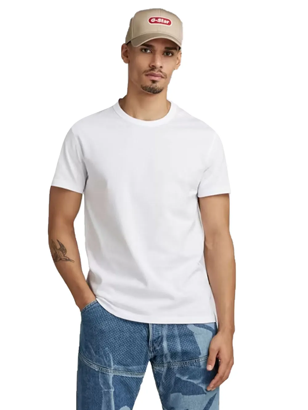 T-shirt Uomo basic bianca maniche corte