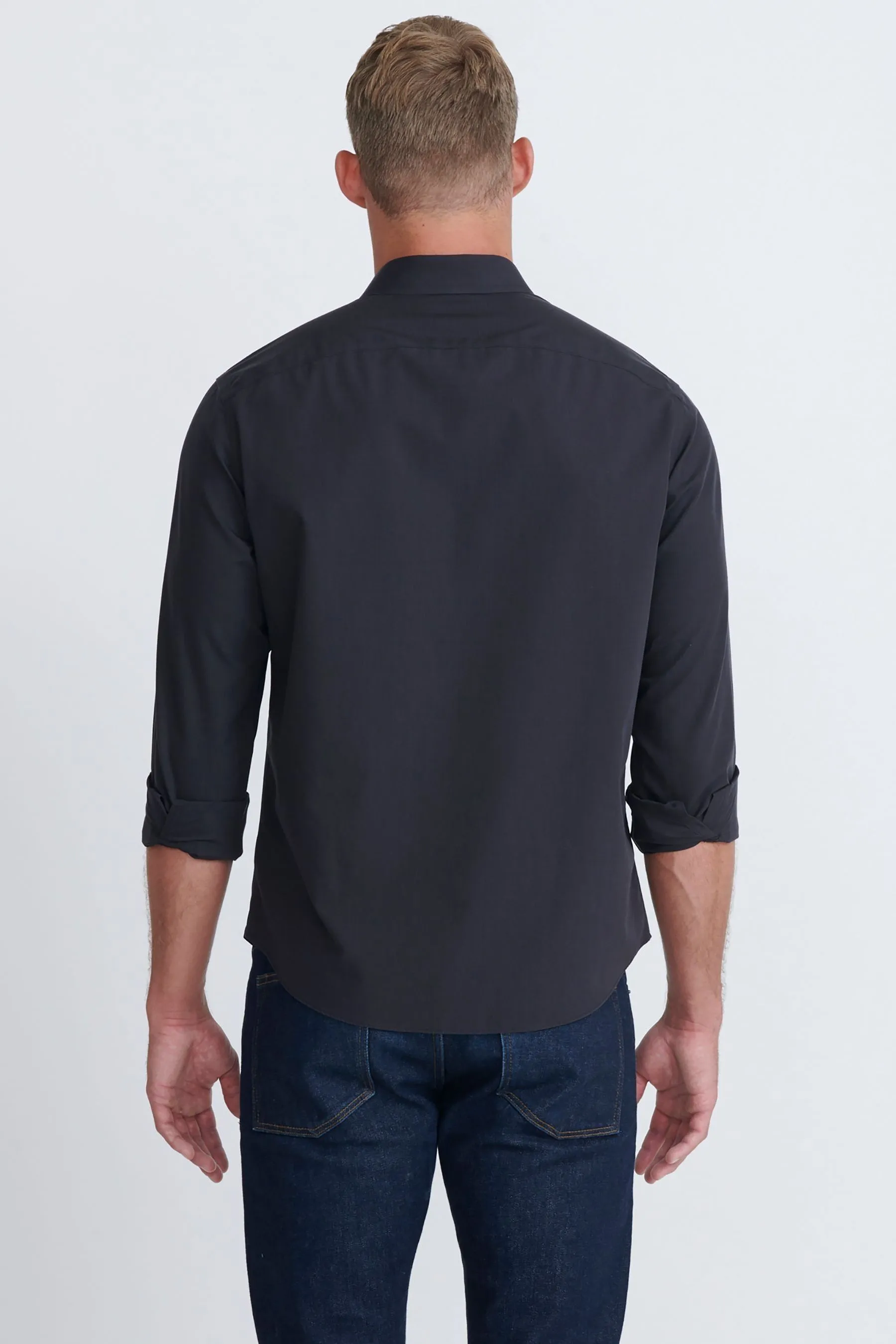 UNTUCKit - Vestibilità attillata / Slim Nero - Camicia Stone a righe