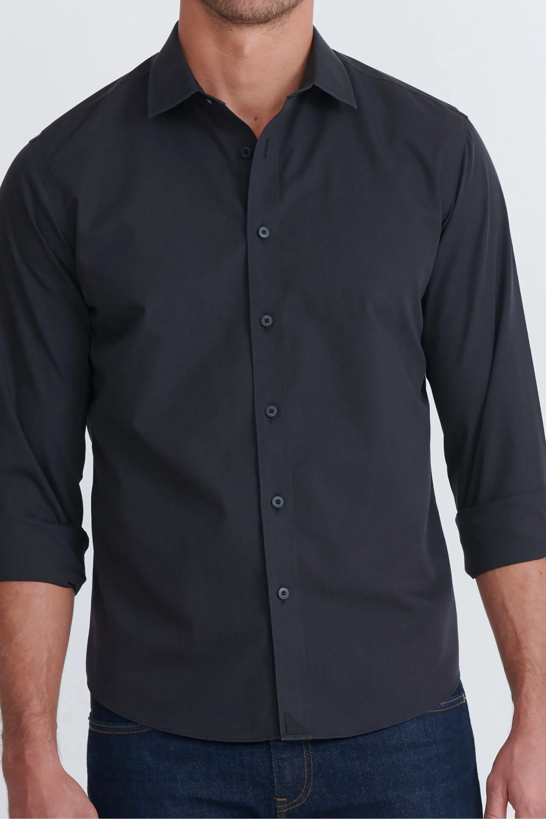 UNTUCKit - Vestibilità attillata / Slim Nero - Camicia Stone a righe