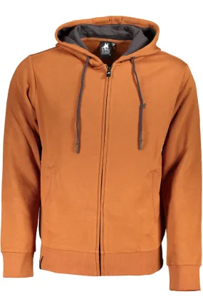 U.S. GRAND POLO FELPA CON ZIP UOMO MARRONE