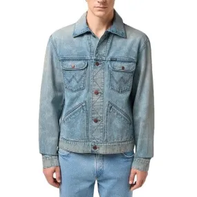 Wrangler Giacca jeans da Uomo 124MJ Blu chiaro