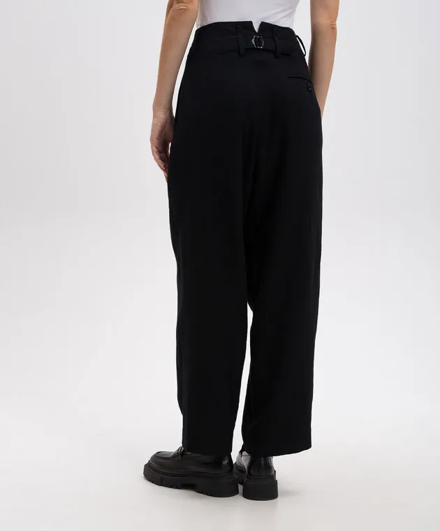 Y`S Yamamoto Pantaloni neri in lana YOP03102